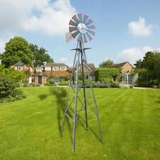 Windmill 8FT Yard Garden Metal Ornamental Wind Mill Weather Resistant Decoration picture