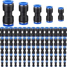 100 Pieces Air Hose Fittings Air Line Fittings Straight Push to Connect 4 6 8 10 picture