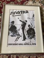 Rare VTG Leroy Neiman Sinatra In Concert Framed Matted Plate Signed picture