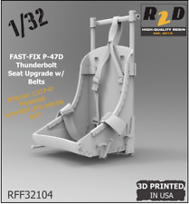 FAST-FIX 1/32 P-47 D/M Thunderbolt Resin Seat Upgrade With Belts RFF32104 picture