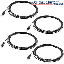 (4-pack) 10 FT Digital Fiber Optic Audio Cable Cord Optical SPDIF TosLink picture
