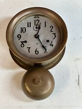 antique vintage brass ships martime bell clock seth thomas? working 7 inch wall picture