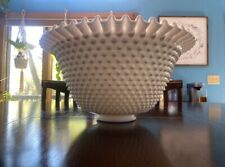Very Rare Fenton Milk Glass Hobnail Punch Bowl picture