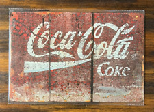 Coca-Cola Rustic Vintage Novelty Metal Sign 12