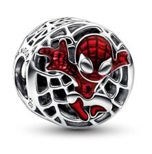 Authentic Pandora Marvel Spider-Man #792350C01 Soaring City Bead Charm    A21 picture