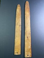2 Antique 1890s-1910s Inuit Fur Pelt Hide Skin Tanning Stretcher Drying Boards picture