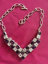 Sterling Alexandrite Lavender/amethyst Crystal Agates Necklace Fantastic picture