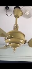 Antique Ceiling Fan Vintage Victorian Rare Mid century 48” Capacitor Less 220v picture