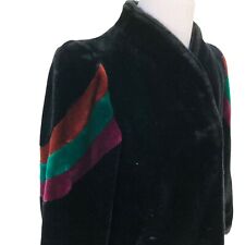 Vintage Glamour Opera Coat Jacket Size L Black USA Made picture