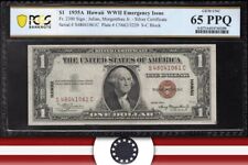 1935-A $1 HAWAII Emergency Issue Silver Certificate PCGS 65 PPQ Fr 2300 41061. picture