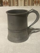 Antique English Quart Pewter Mug. Offers Welcome. picture