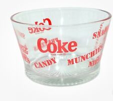 Vintage Coca Cola Coke Glass Snack Bowl Party Serving Bowl picture