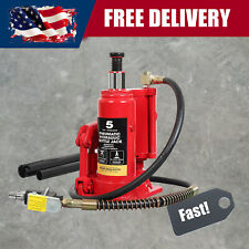 BIG RED 5 Ton Pneumatic Air Bottle Jack Manual Hand Pump, Red, ATRQ05002R picture