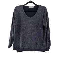 The Porter Collective Black Sparkle Sweater Size Medium picture