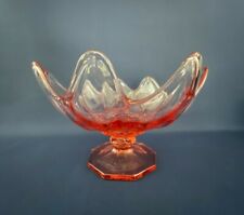Fenton Art Glass Co. Rose (Pink) console bowl #1502 DIAMOND OPTIC 1927 - 1937 picture