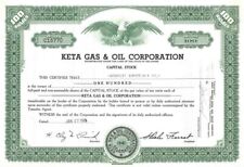 Keta Gas and Oil Corporation - Stock Certificate - Oil Stocks and Bonds picture