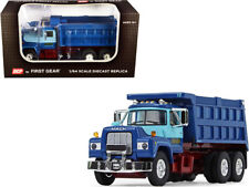 Mack R Model Tandem Axle Dump Truck Sid Kamp Dark Blue Light Blue 1/64 Diecast M picture