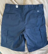 NEW men's size 38 Cintas 370-20 navy blue ComfortFLEX cargo uniform work shorts picture