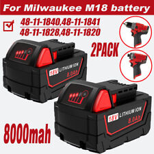 2PACK For Milwaukee For M18 Lithium 8.0AH Extended Capacity Battery 48-11-1860 picture