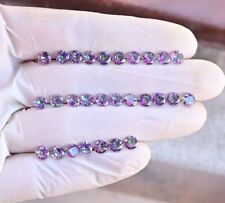 Natural Mystic Topaz 8 mm Round Shape 28 Pcs Faceted Loose Gemstone Best Offer picture