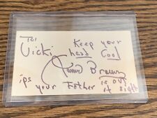 James Brown Autograph 1975 On UA Business Card Nice Authentic Look👀🔥🔥 picture