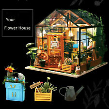 Rolife DIY LED Mini Green House Dollhouse Miniature Wooden Furniture Kit Gift picture