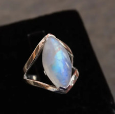 925 Sterling Silver Rainbow Moonstone Handmade Beautiful Ring All Size  R372 picture