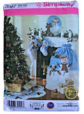 Simplicity 3967 Shirley Botsford Snowman Christmas Tree Skirt Stocking UNCUT picture