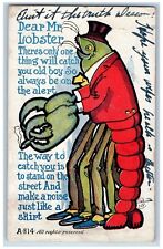 Salisbury North Carolina NC Postcard Anthropomorphic Lobster 1950 Vintage picture