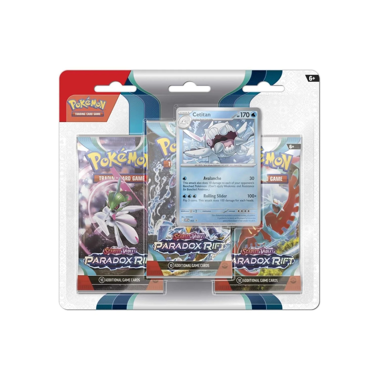 Pokemon TCG: Scarlet and Violet Paradox Rift 3 Booster Pack Blister - Cetitan Pokemon TCG: Scarlet and Violet Paradox Rift 3 Booster Pack Blister - Cetitan