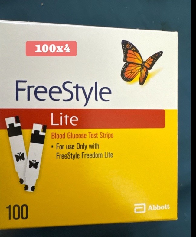 New Lot Of 400 Freestyle Lite Blood Glucose Test Strips - 100 X4 Exp 3.2028 OTC