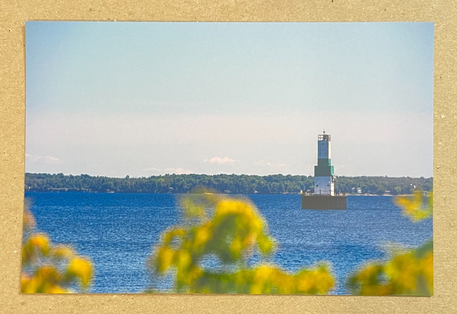 New postcard 4x6 Escanaba Harbor Crib Lighthouse New postcard 4x6 Escanaba Harbor Crib Lighthouse