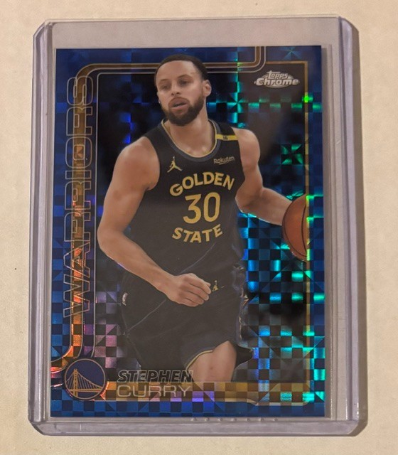 2025-26 Topps Chrome - Stephen Curry #201 Blue X-Fractor