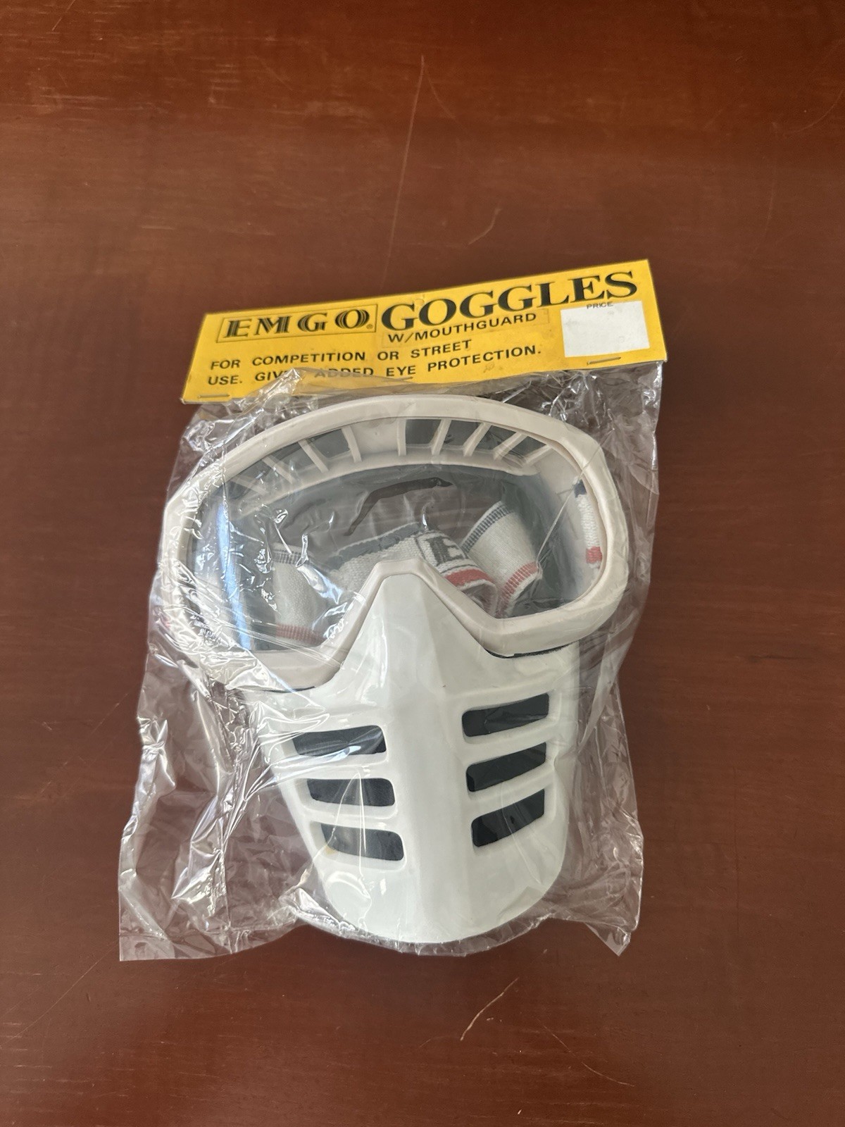 FACTORY SEALED NOS Emgo Vintage MX Goggles With Nose And Mouth Guard
