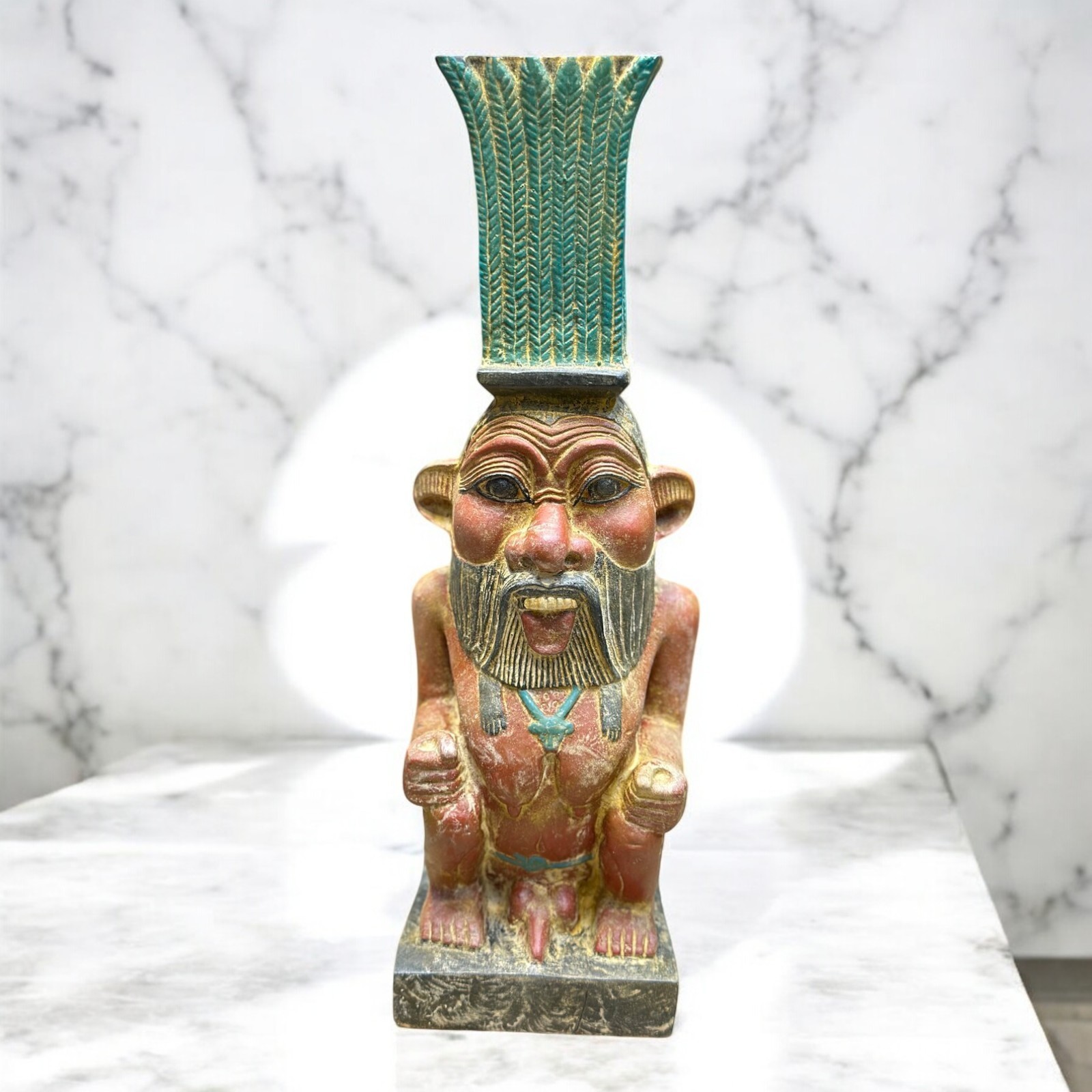 Rare Ancient Egyptian Bes God Protector Unique Statue Antiques Artifact BC