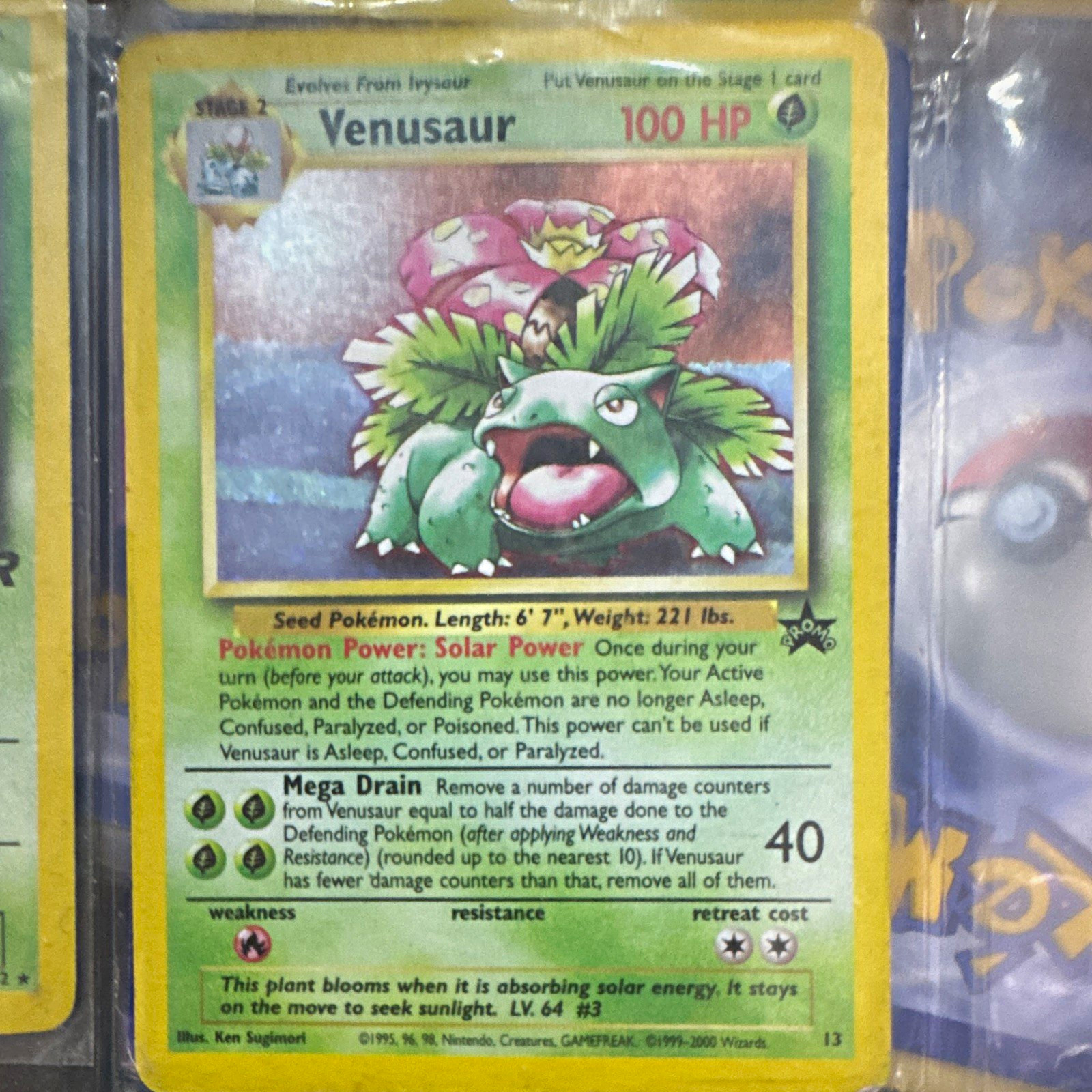 Pokemon TCG Base Set 2 Venusaur 13/130 Holo Stage 2 English 2000 Sugimori Pokemon TCG Base Set 2 Venusaur 13/130 Holo Stage 2 English 2000 Sugimori