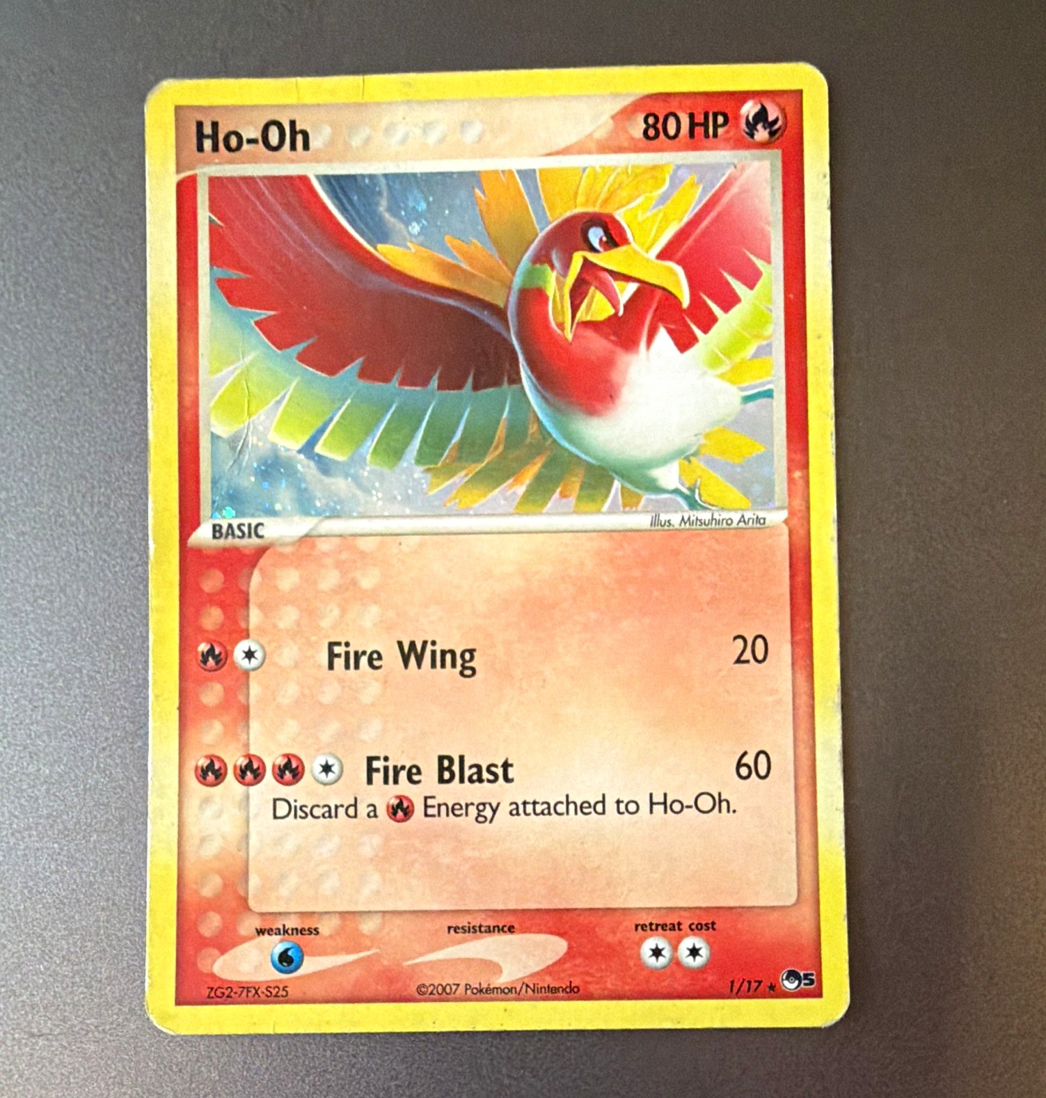 The Pokémon Company Ho-Oh 001/017 POP Series 5 Holo Rare 80 HP English 2007 The Pokémon Company Ho-Oh 001/017 POP Series 5 Holo Rare 80 HP English 2007