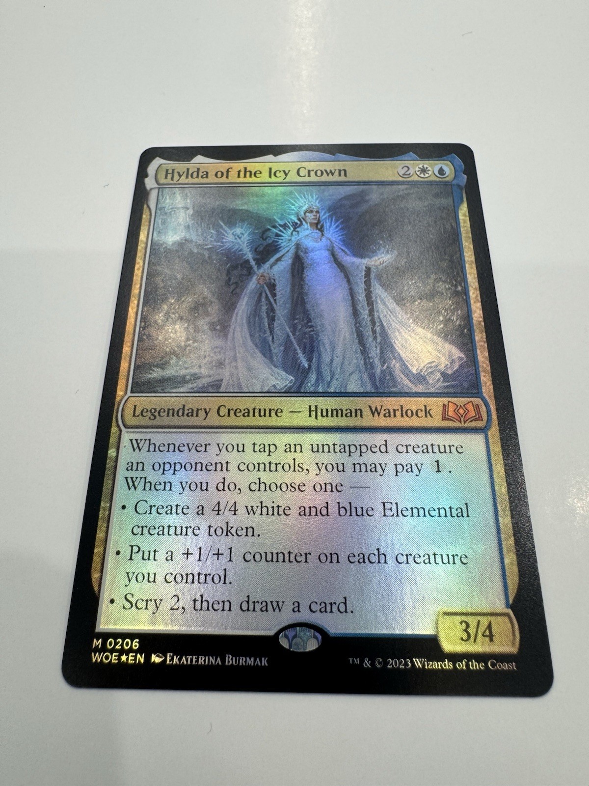MTG - Hylda of the Icy Crown - WOE - M - Foil - 206