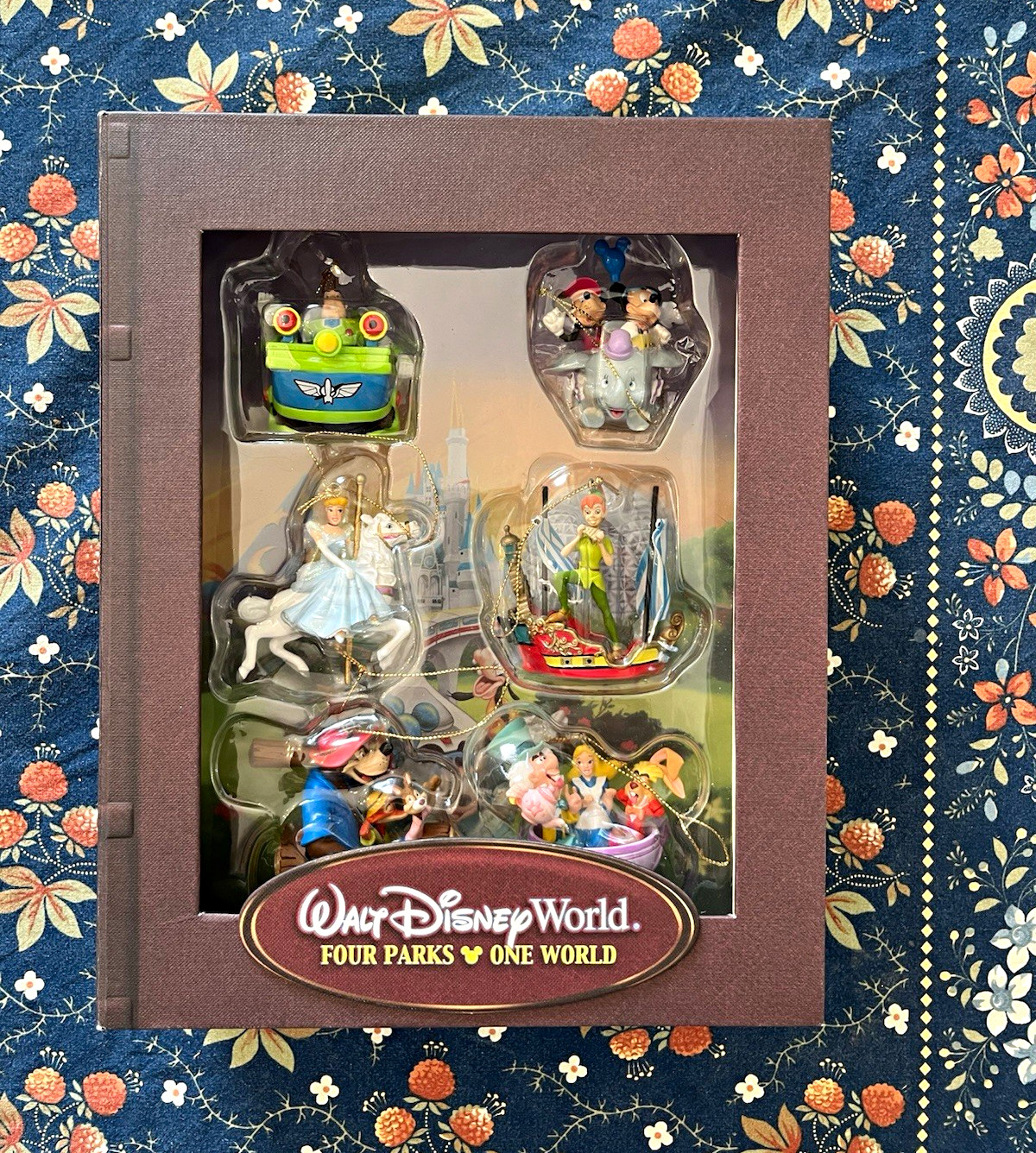 Disney Walt Disney World Four Parks One World Storybook Ornament Set