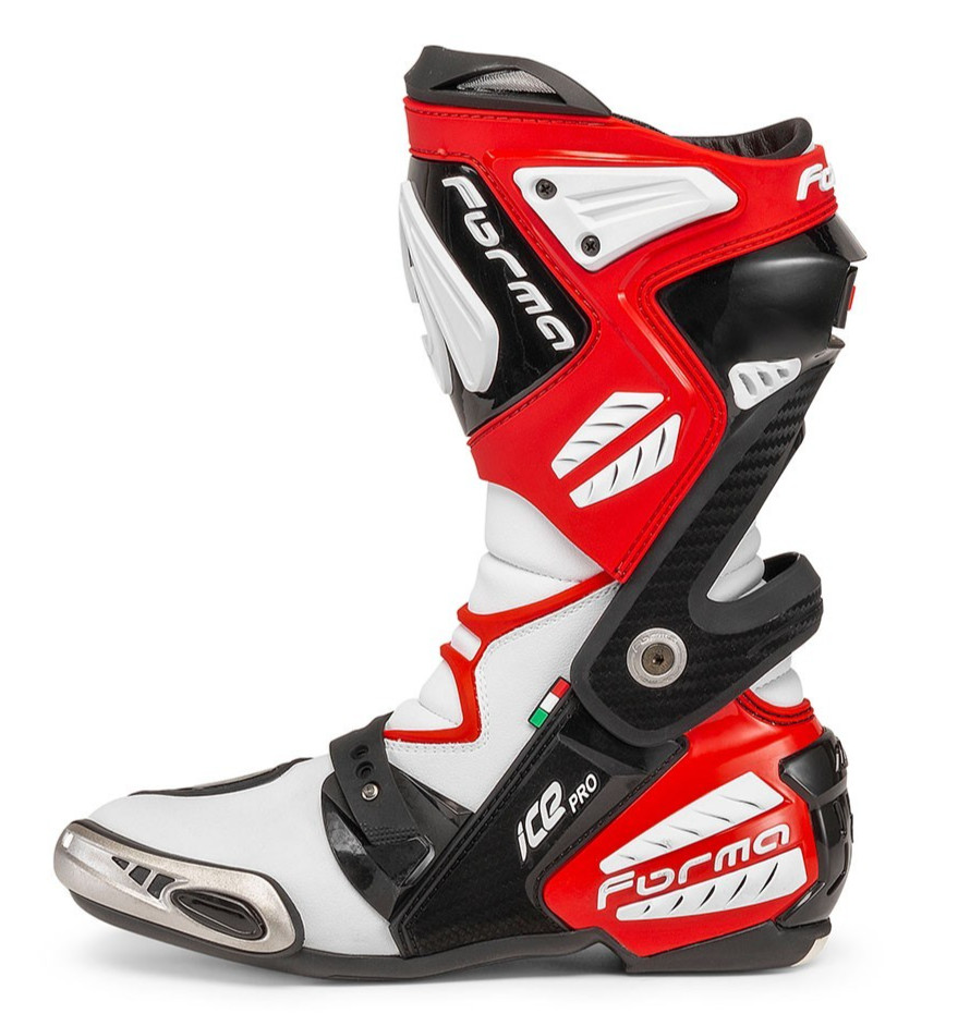 Forma ICE PRO motorcycle boots racing red track motogp road race riding gear
