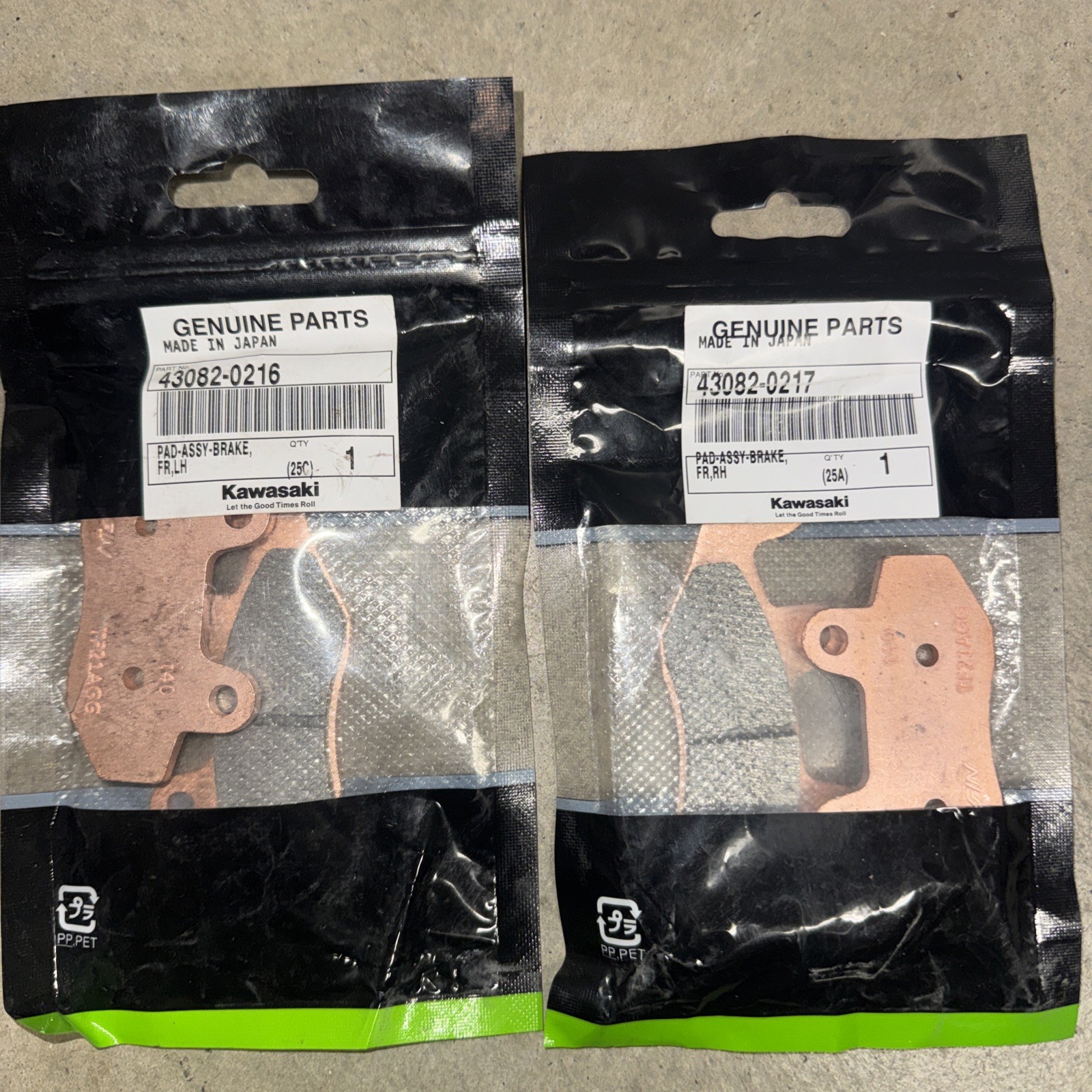 2015-2026 Kawasaki Mule Pro OEM Brake Pad Set Front Left And Right