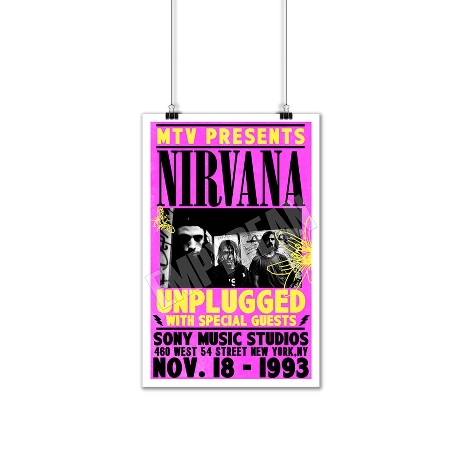 Nirvana MTV Unplugged Live In New York Concert Poster