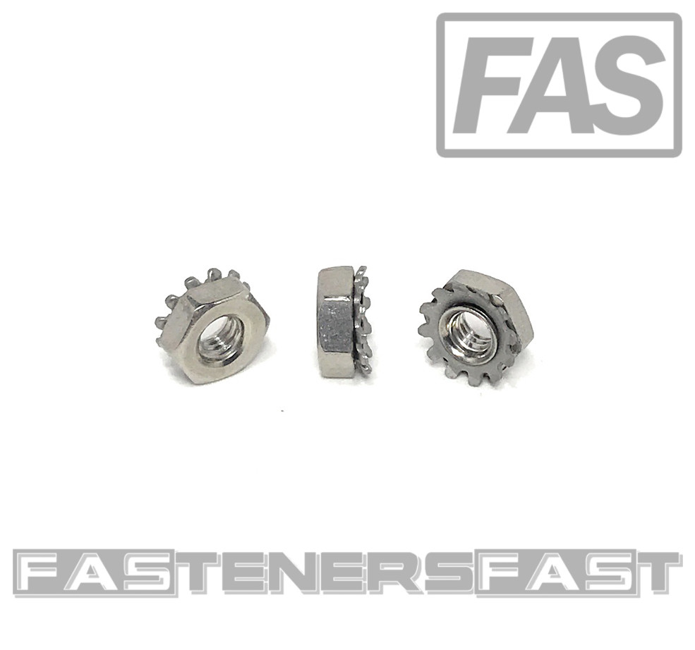 (100) #8-32 Stainless Steel K Lock Keps Nuts (100 PCS) Fast (100) #8-32 Stainless Steel K Lock Keps Nuts (100 PCS) Fast