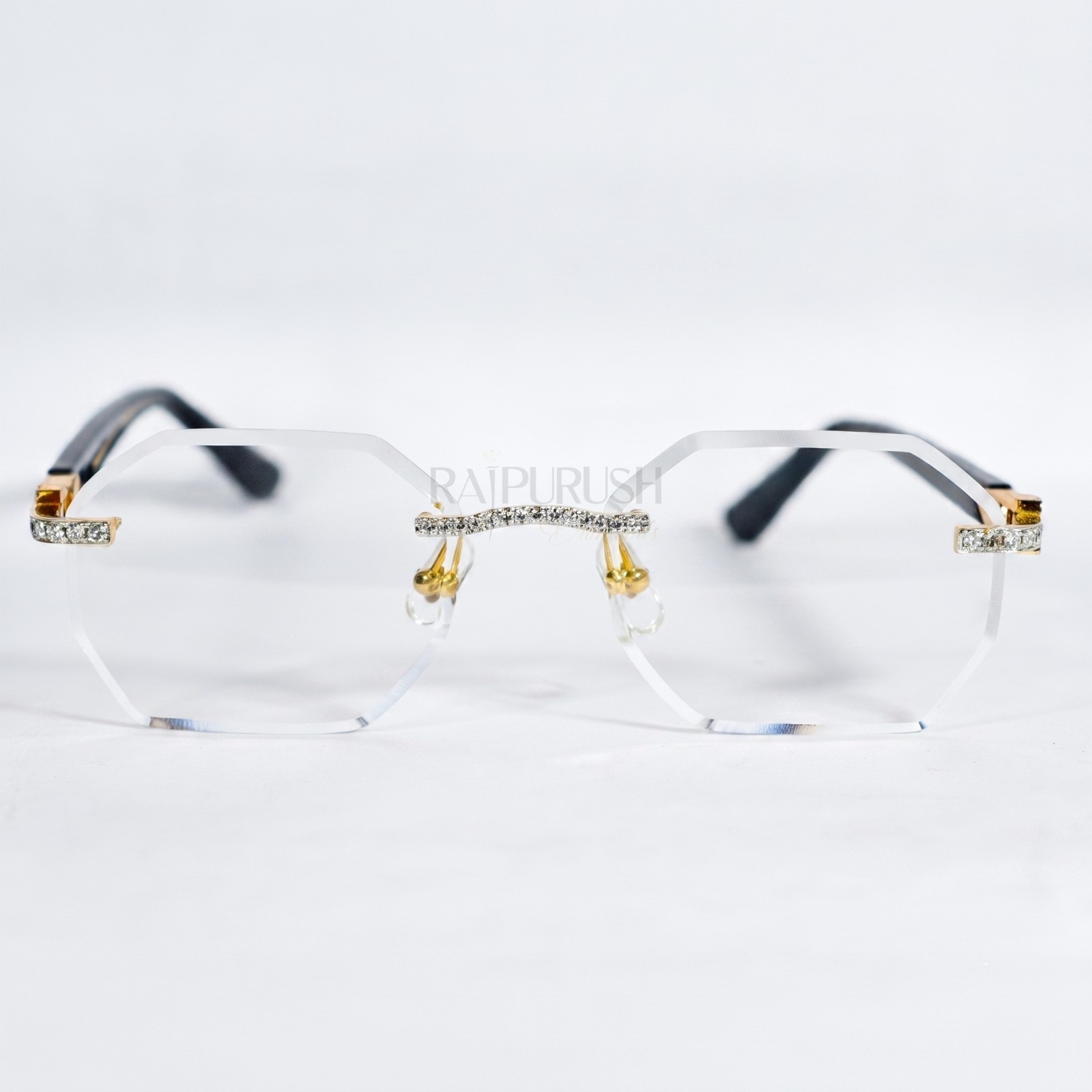 Iced Out Moissanite Rimless Sunglasses Men VVS Diamond Hip Hop Designer Glasses