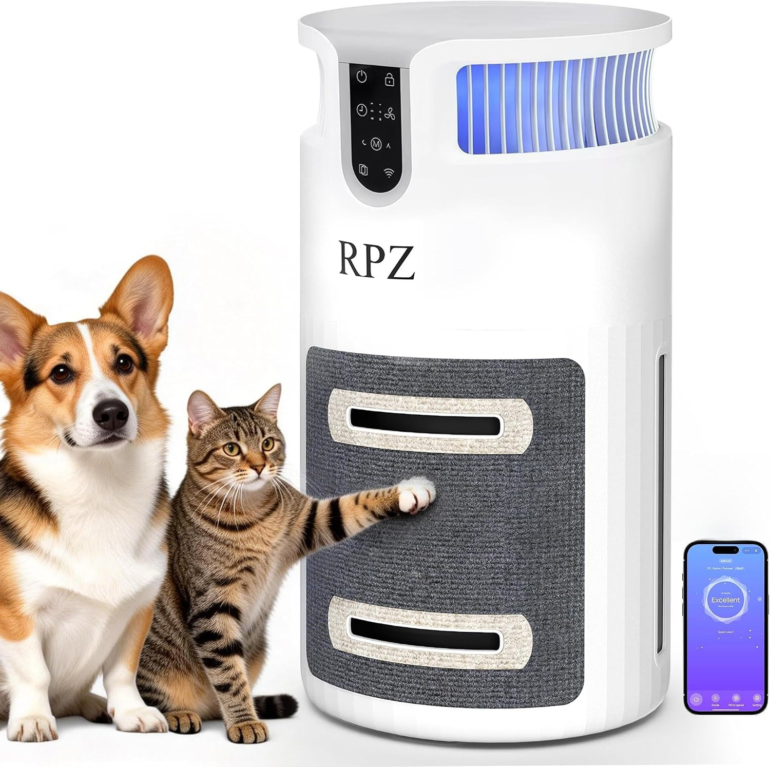 RPZ Smart Pet Air Purifier with WiFi, Washable HEPA Filter RPZ Smart Pet Air Purifier with WiFi, Washable HEPA Filter