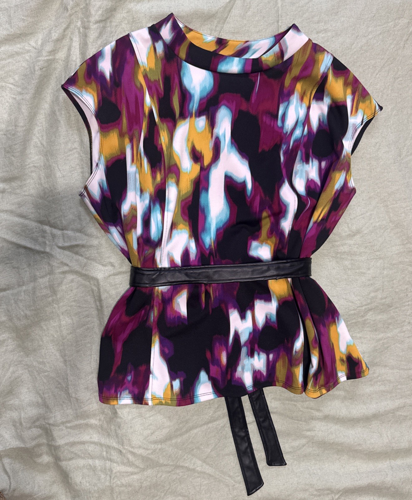 Worthington Blouse Size 3X Sleeveless Retro Lava Lamp Design Woman’s  Tunic