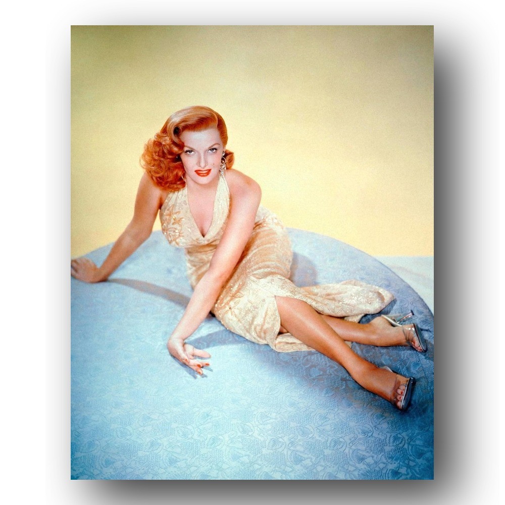 Jane Russell Photo 8x10 Studio Portrait Yellow Dress Sitting 1955 Jane Russell Photo 8x10 Studio Portrait Yellow Dress Sitting 1955