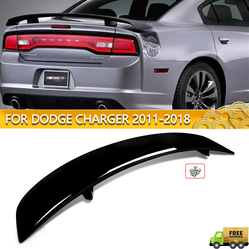 For Dodge Charger 2011-2018 Rear Trunk Factory Spoiler Wing Gloss Black ABS