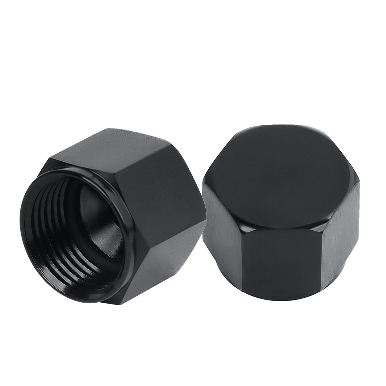 LokoCar 6AN Flare Cap Block off Fitting Plug Aluminum Alloy Black 2Pcs LokoCar 6AN Flare Cap Block off Fitting Plug Aluminum Alloy Black 2Pcs
