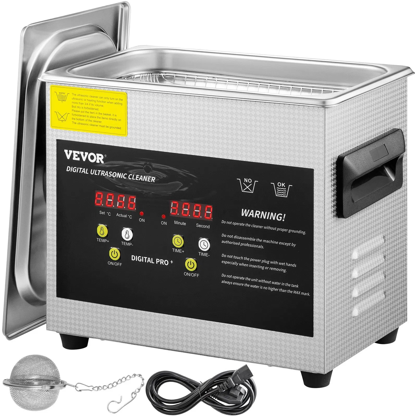Vevor 3L Ultrasonic Cleaner, 200W Heater, 120W, Timer, Digital Vevor 3L Ultrasonic Cleaner, 200W Heater, 120W, Timer, Digital